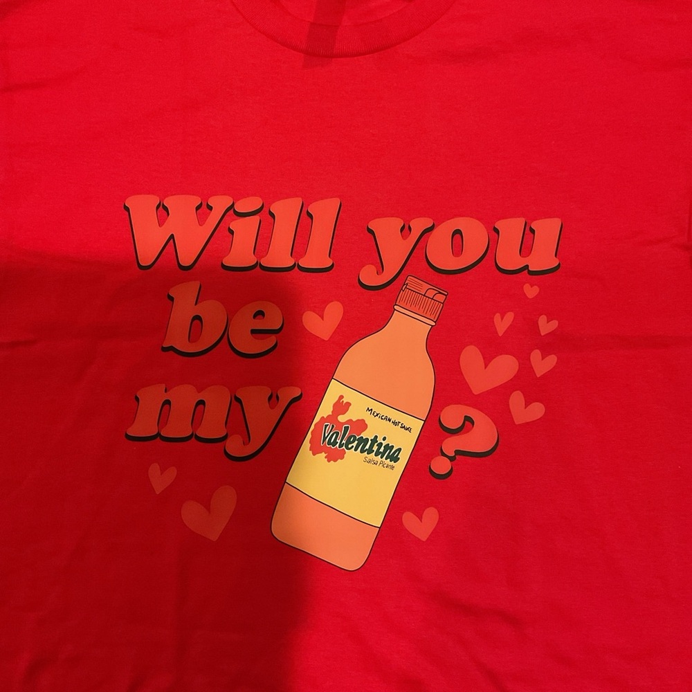 Red Graphic T-Shirt with Valentina Print